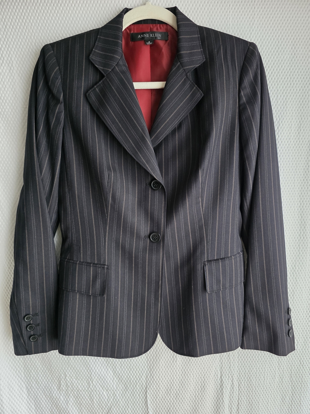 Anne Klein Women's Black Pinstripe Blazer Size 4